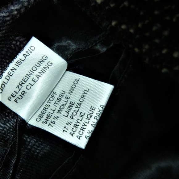 YELL Tweed Wool Button-Up Jacket Alpaca Fur Cuffs Size 6 HEAVY NO BUNDLING - Picture 10 of 12